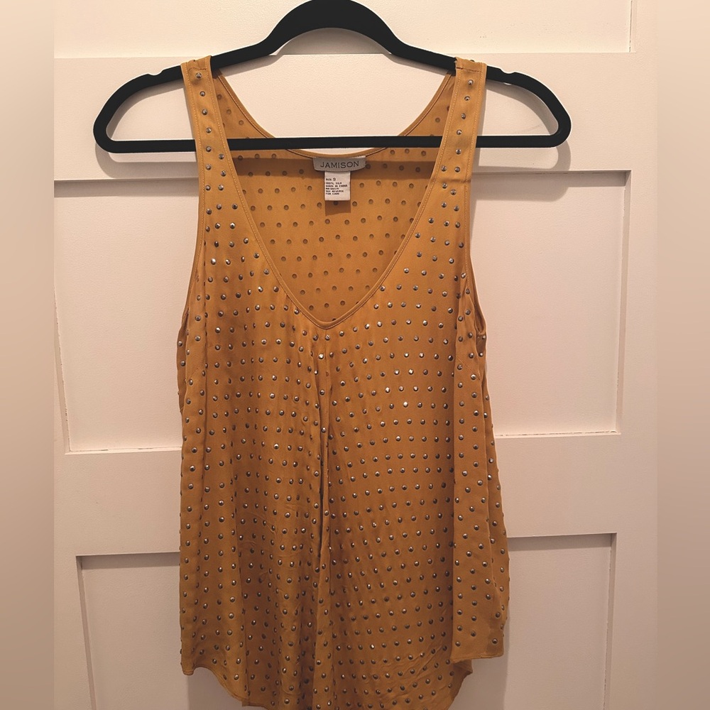 Jamison embellished silk top size S